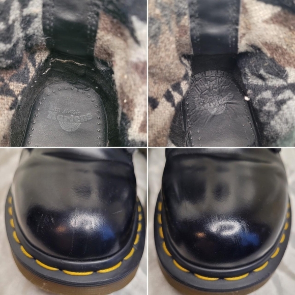 Dr. Martens 1460 Pendleton black/brown leather & wool paneled boots - Picture 8 of 8